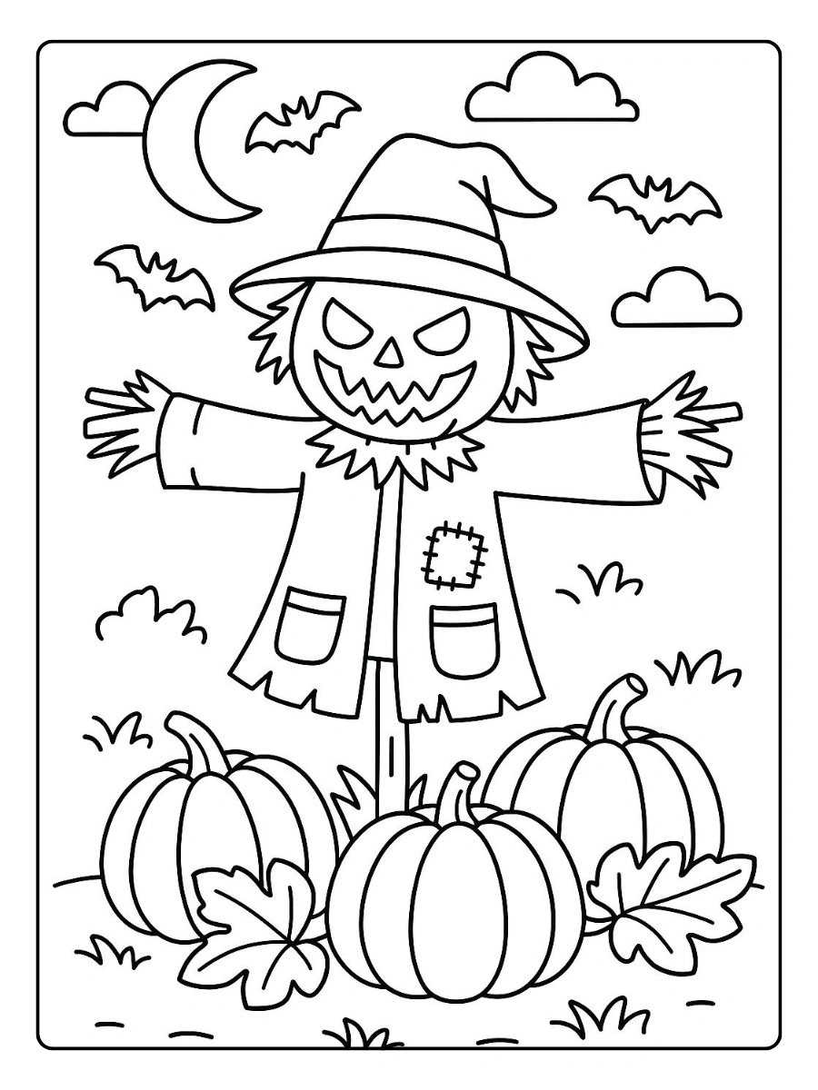 Disegni da colorare Halloween zucca jack o lantern