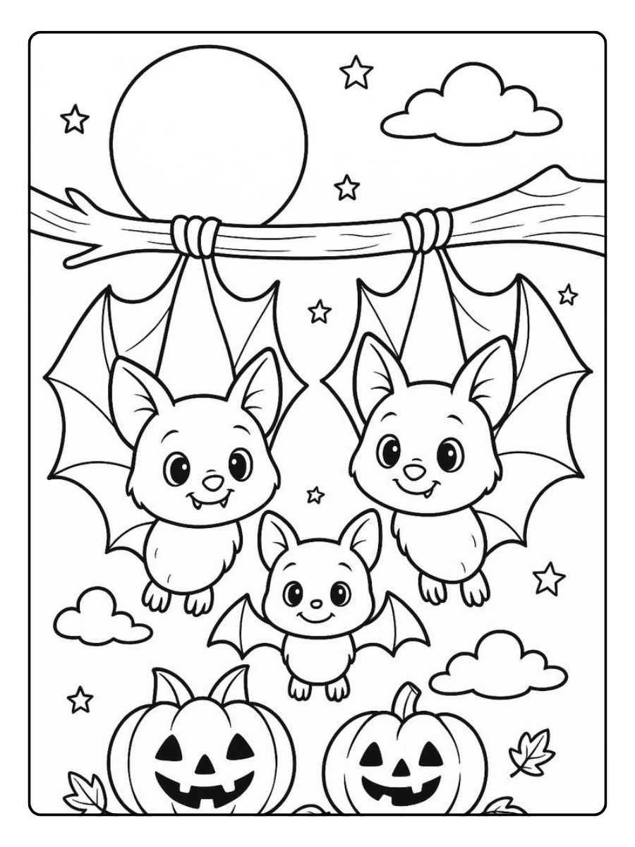 Disegni da colorare Halloween zucca lineart