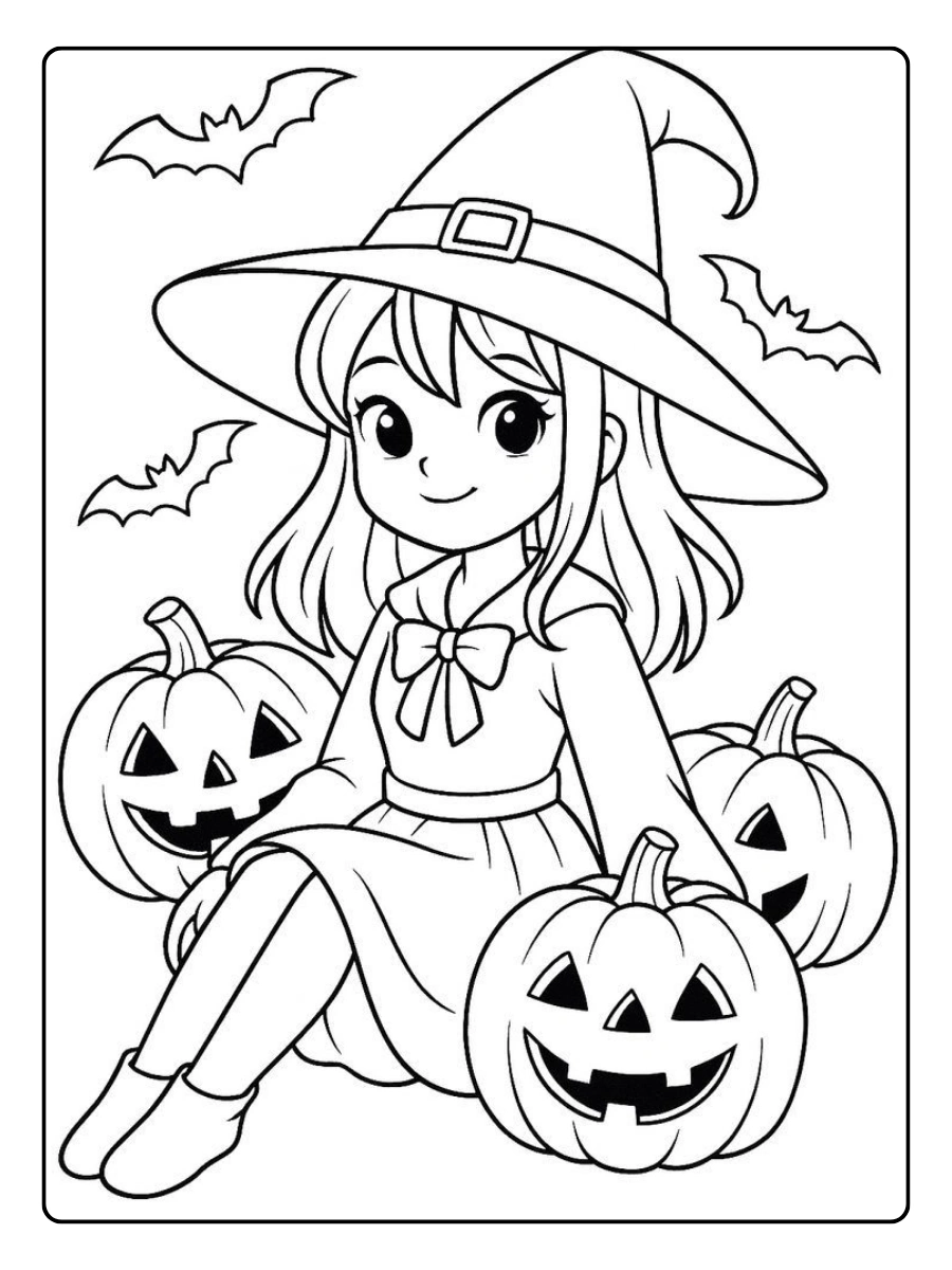 Disegni da colorare Halloween zucca per scuola