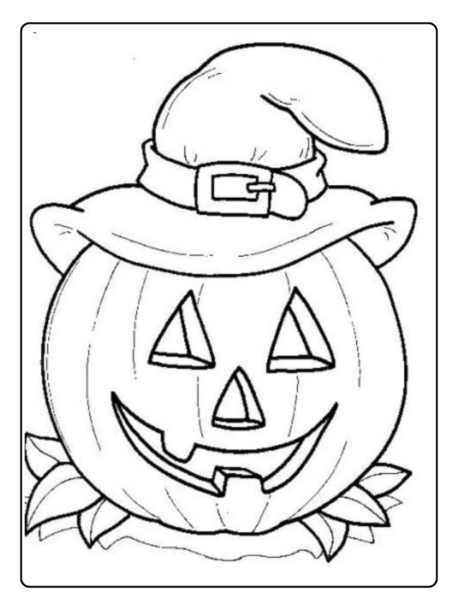 Disegni da colorare Halloween zucca sorridente
