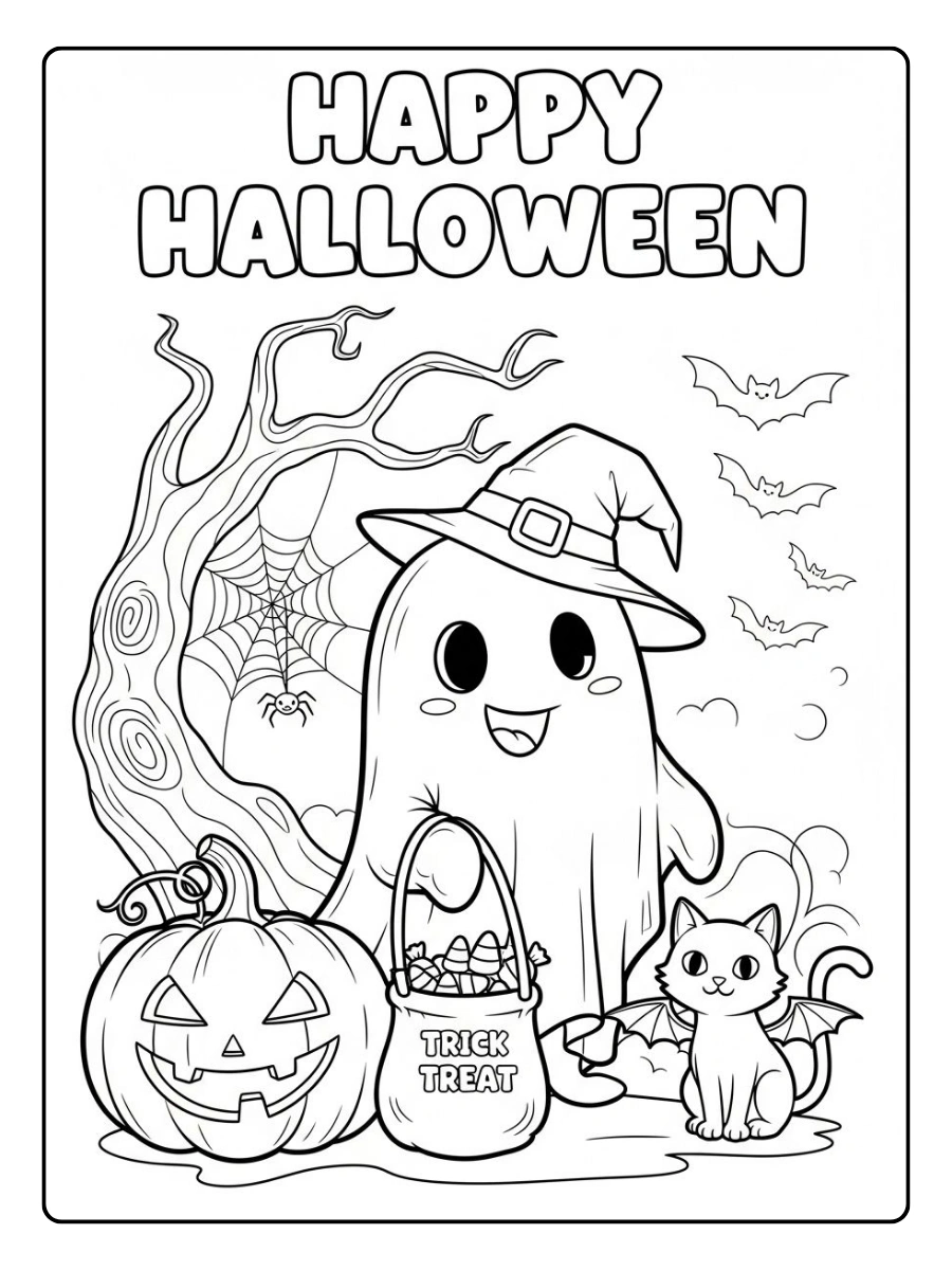 Disegni da colorare Halloween zucca stilizzata