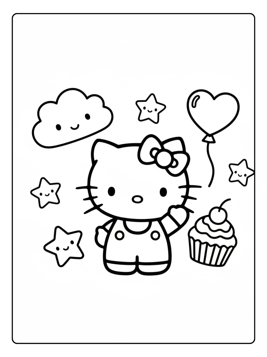 Disegni da colorare Hello Kitty carini