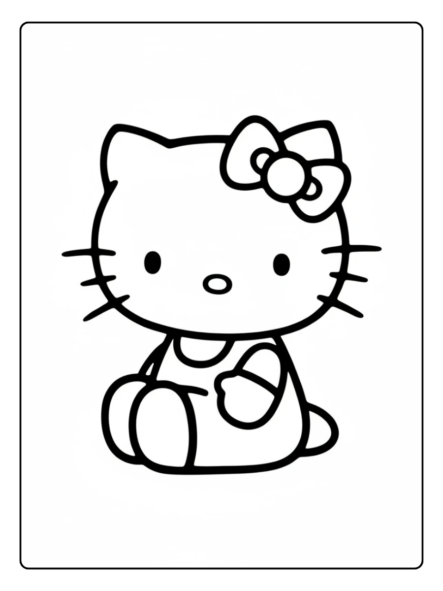 Disegni da colorare Hello Kitty per bambini