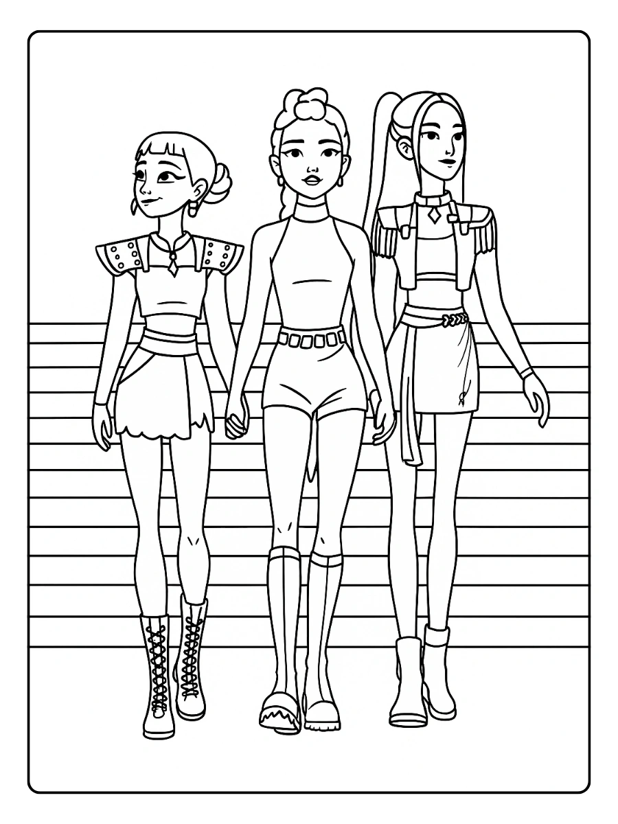 Disegni da colorare K Pop Demon Hunters anime