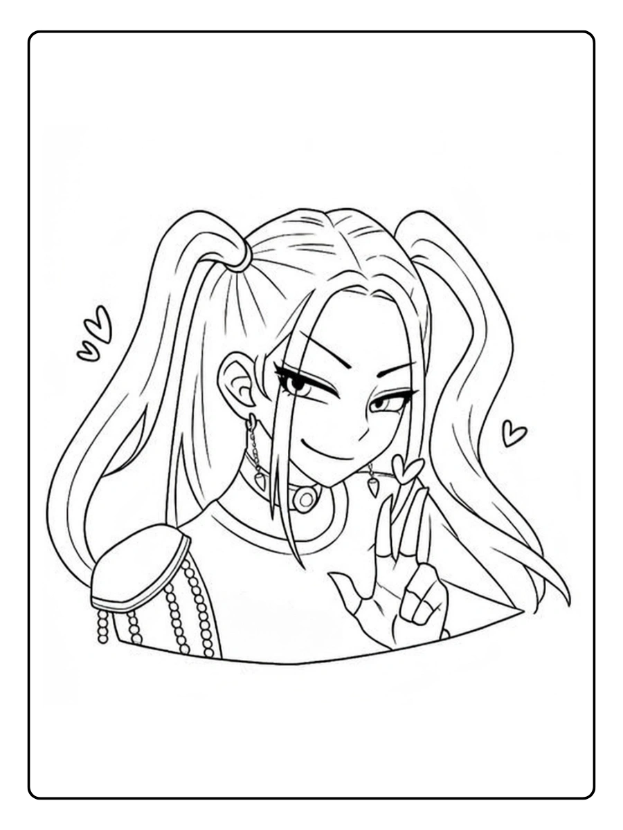 Disegni da colorare K Pop Demon Hunters da stampare