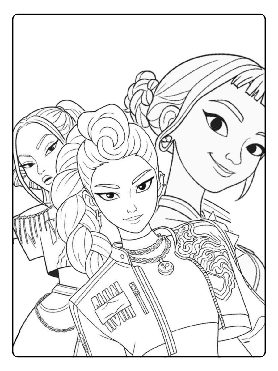 Disegni da colorare K Pop Demon Hunters demoni