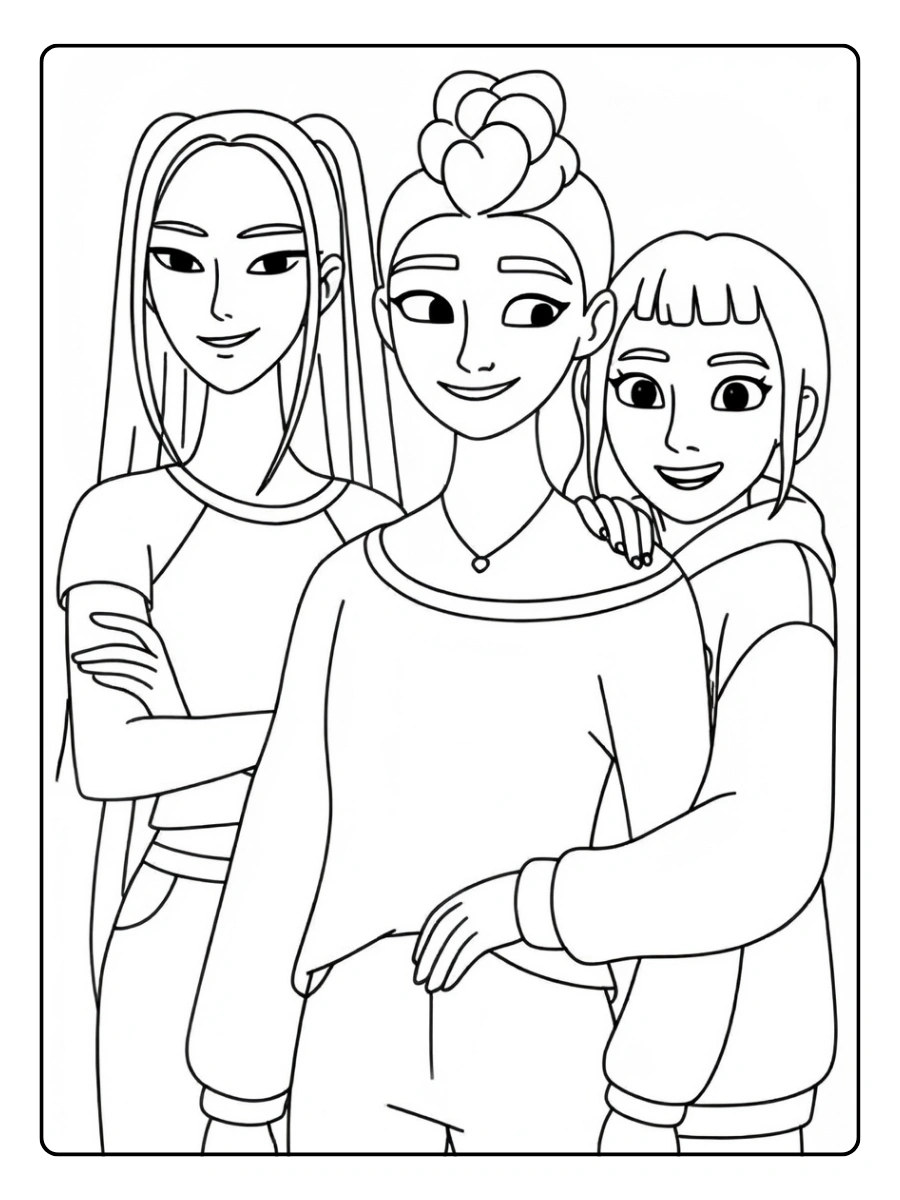 Disegni da colorare K Pop Demon Hunters idol