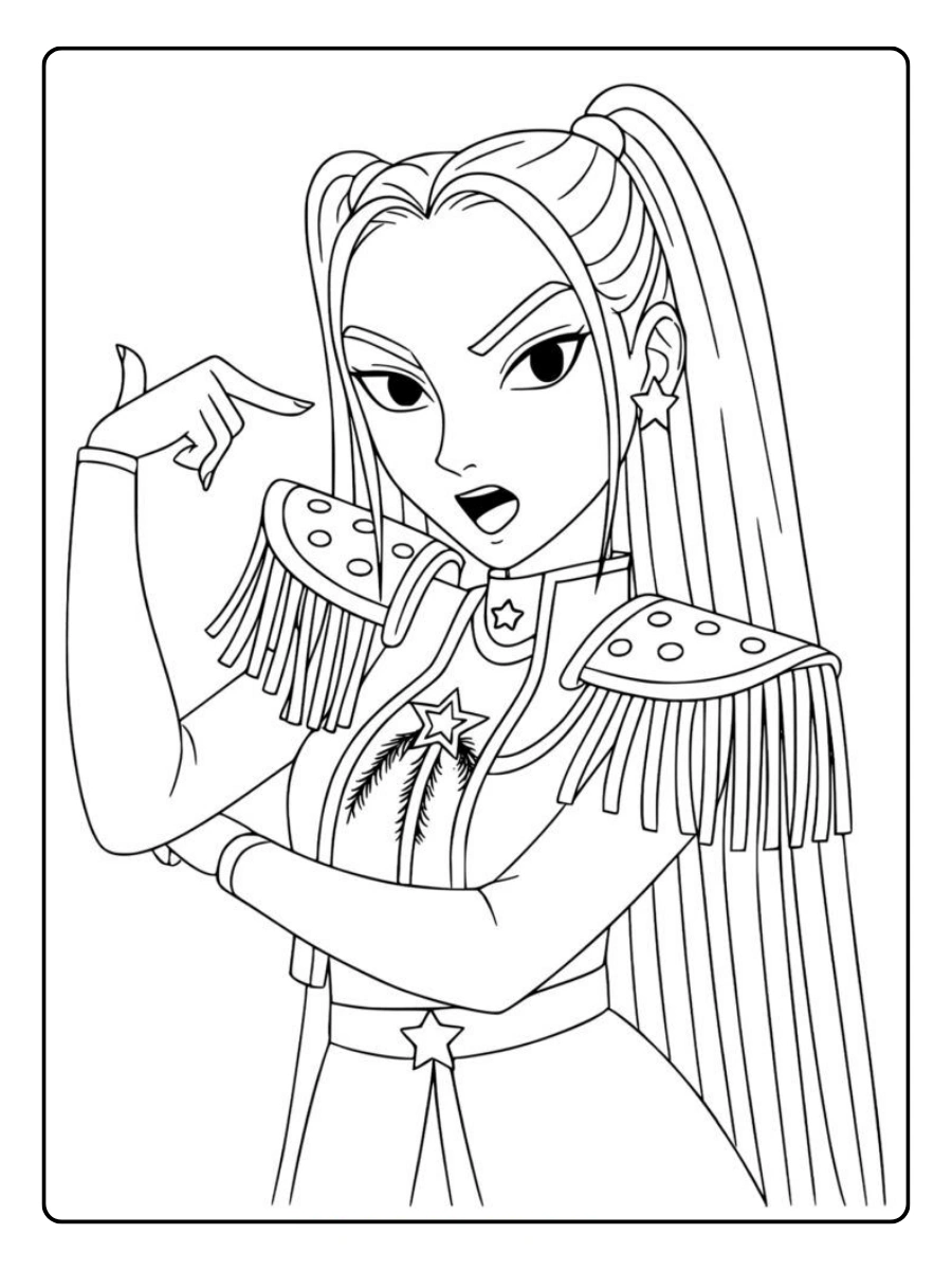 Disegni da colorare K Pop Demon Hunters per bambini