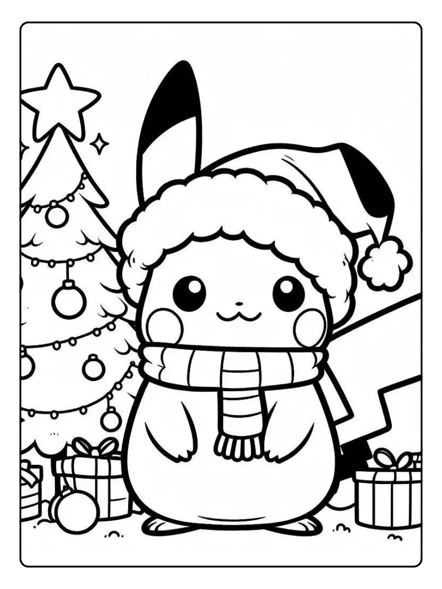 Disegni da colorare Pikachu adorabile