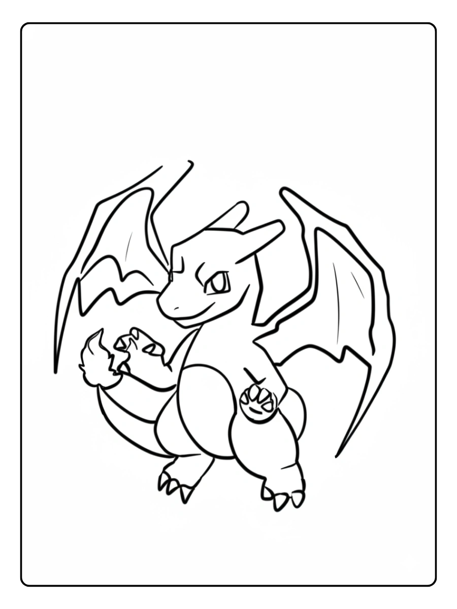 Disegni da colorare Pokémon Charizard