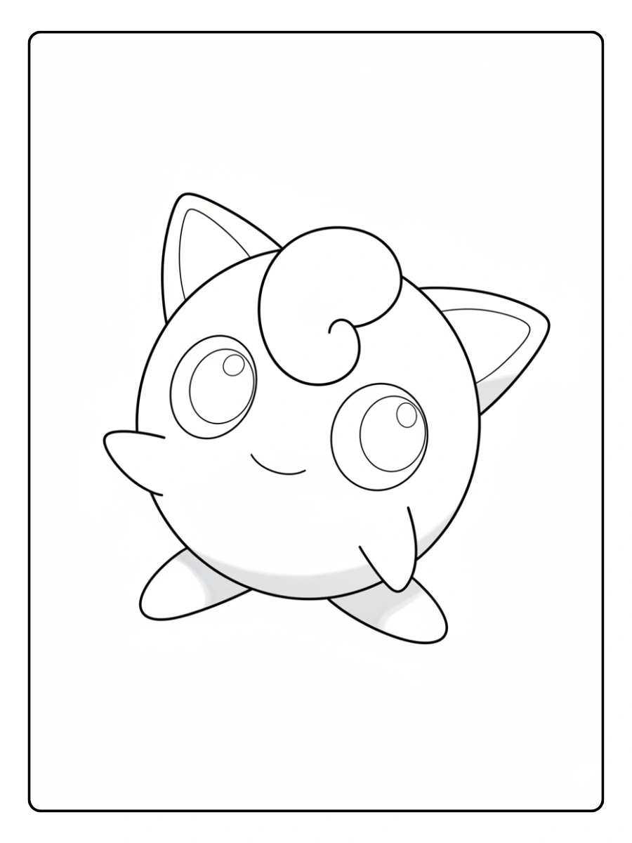 Disegni da colorare Pokémon Jigglypuff