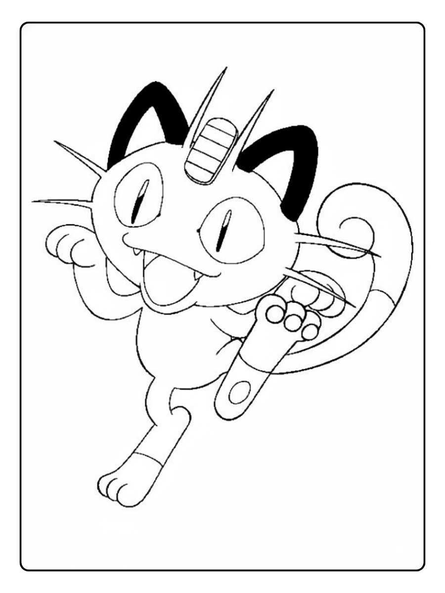Disegni da colorare Pokémon Meowth