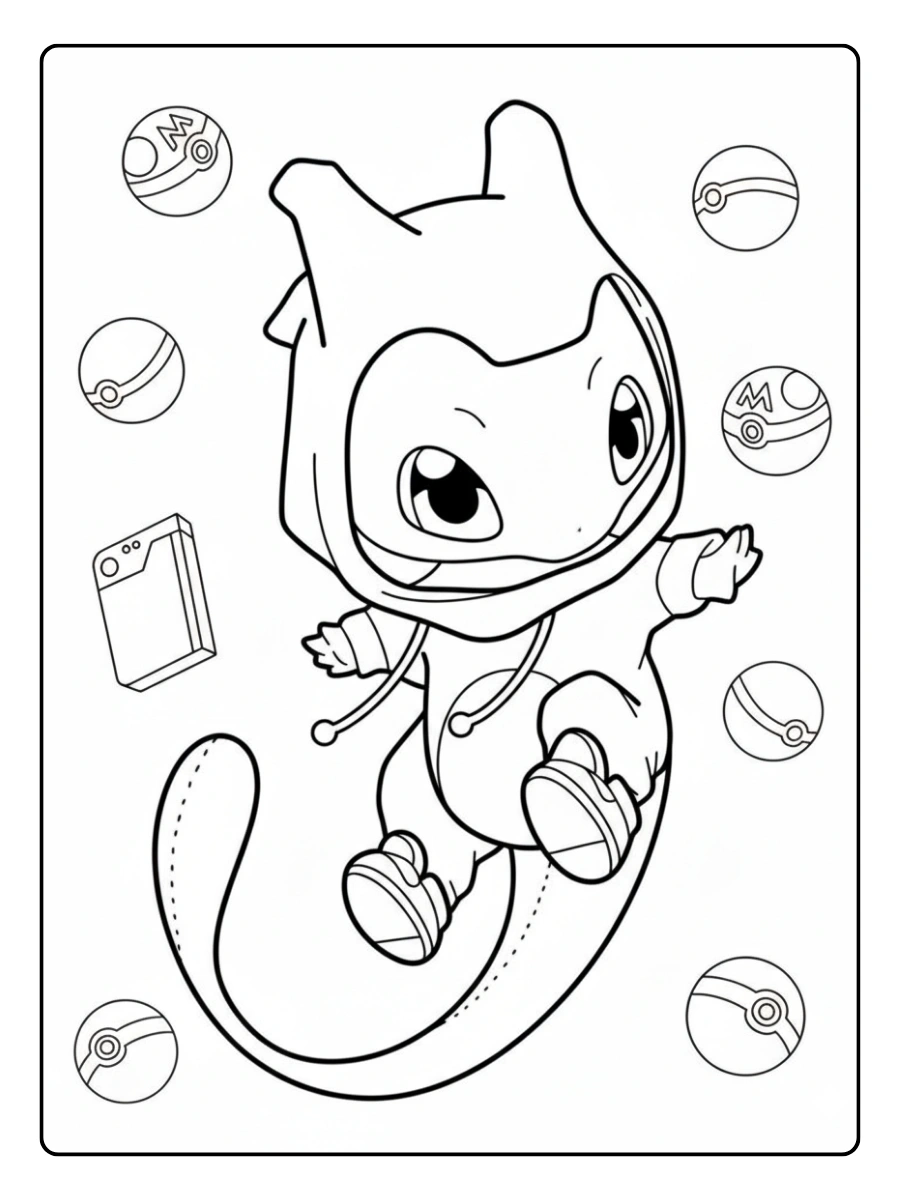 Disegni da colorare Pokémon Mew