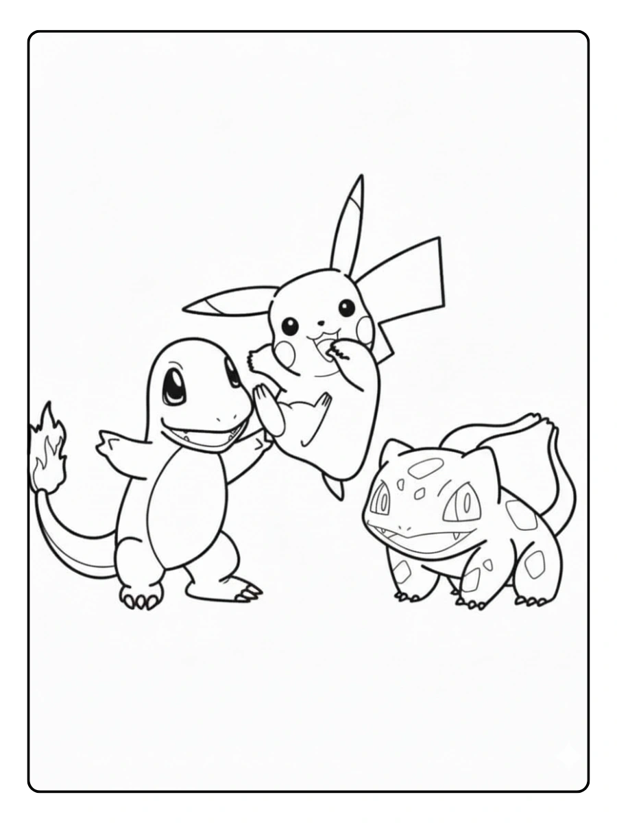 Disegni da colorare Pokémon facili per bambini