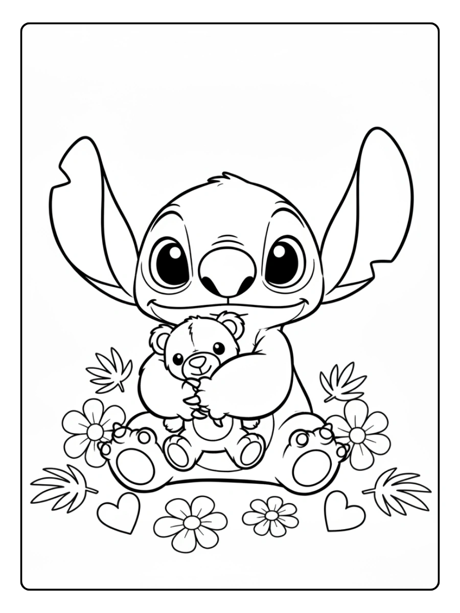 Disegni da colorare Stitch adorabile
