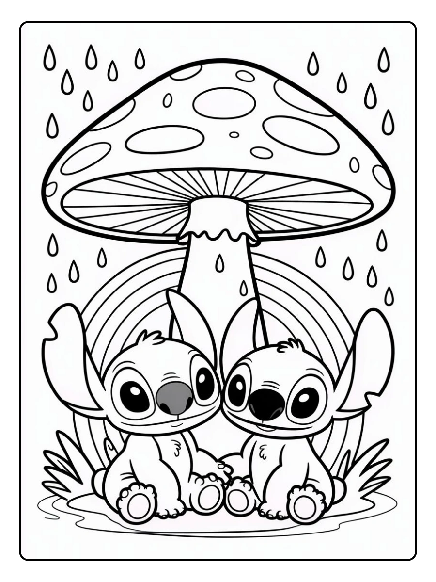 Disegni da colorare Stitch baby