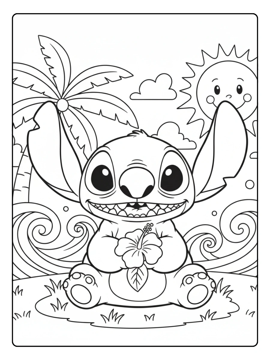 Disegni da colorare Stitch carino