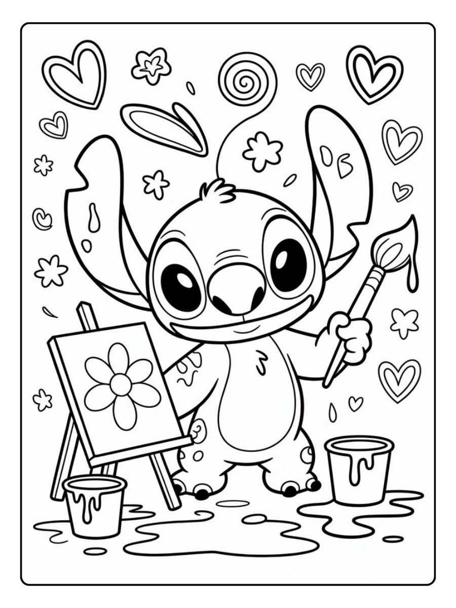 Disegni da colorare Stitch cartoon