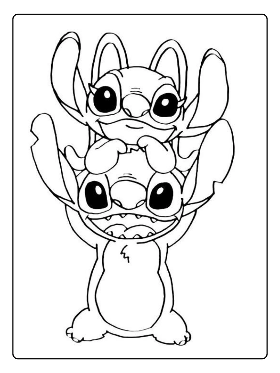 Disegni da colorare Stitch divertente