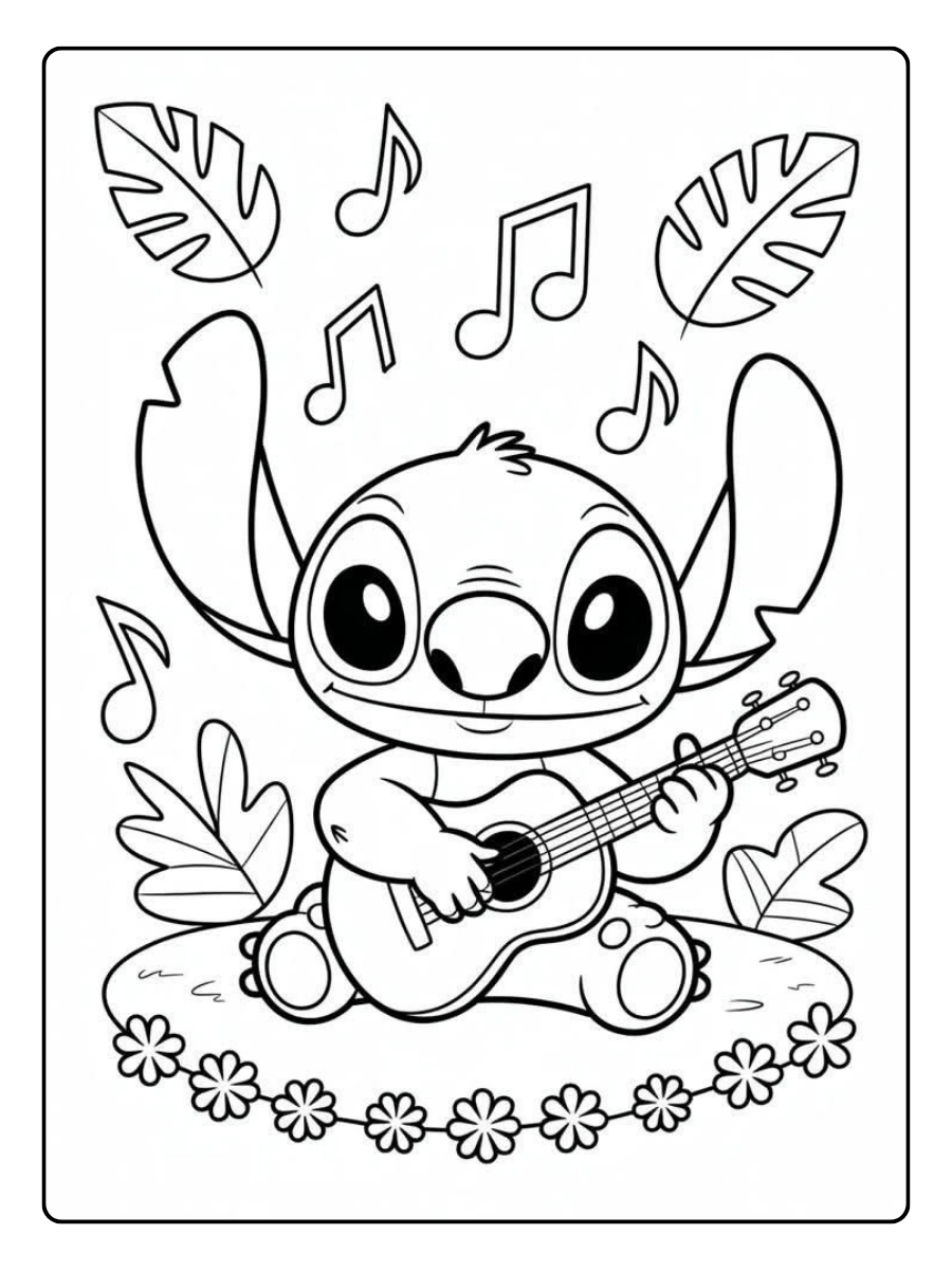 Disegni da colorare Stitch lineart