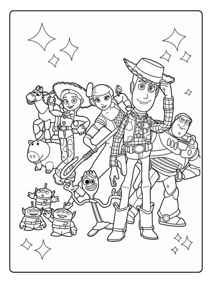 Disegni da colorare Woody Toy Story per bambini