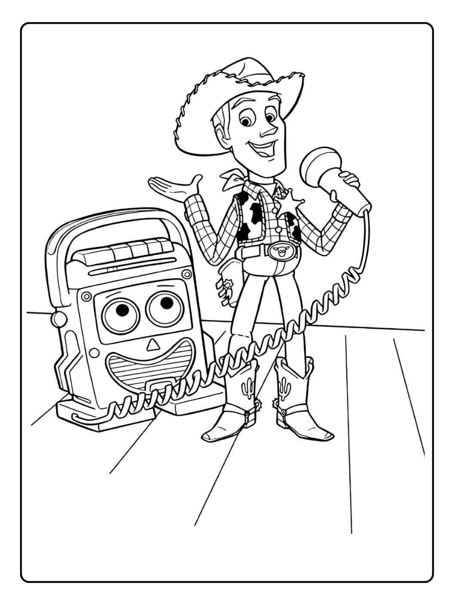 Disegni da colorare Woody cartoon