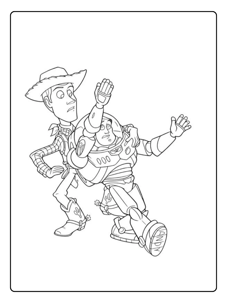 Disegni da colorare Woody divertenti