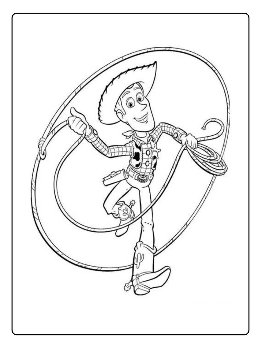 Disegni da colorare Woody facili