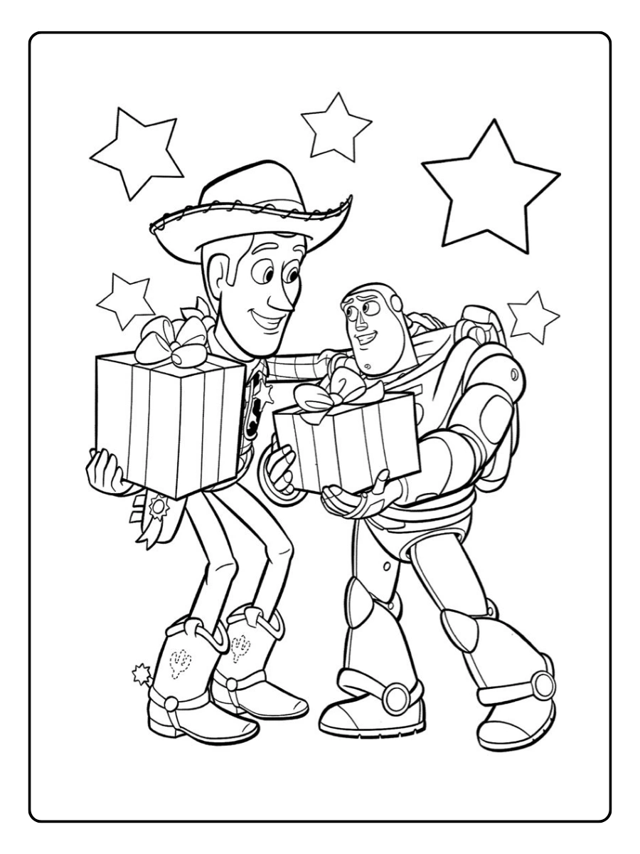 Disegni da colorare Woody semplici