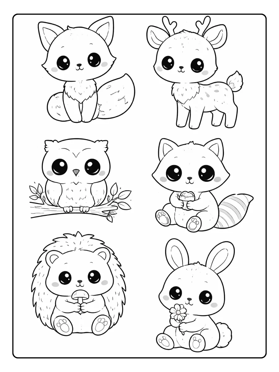 Disegni da colorare animali del bosco