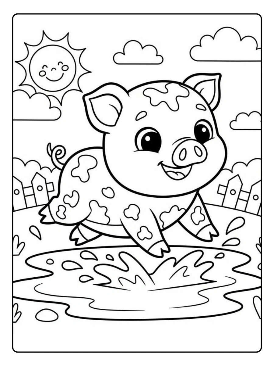 Disegni da colorare animali fattoria per bambini