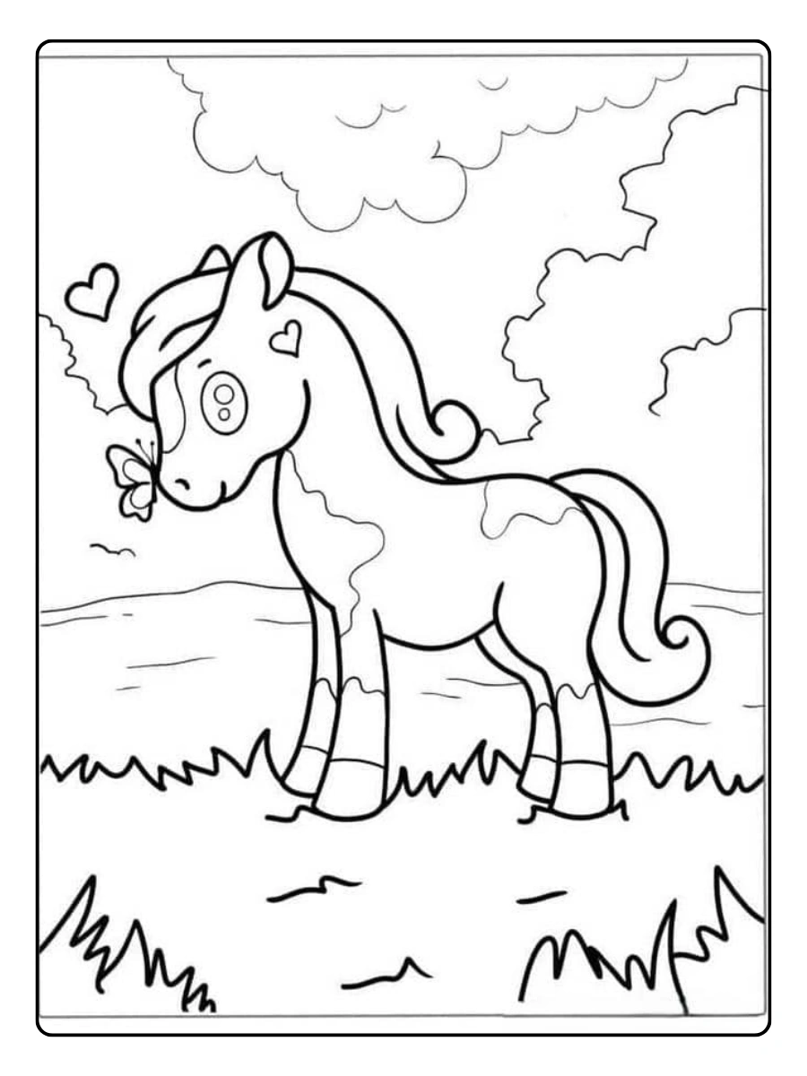 Disegni da colorare animali fattoria simpatici