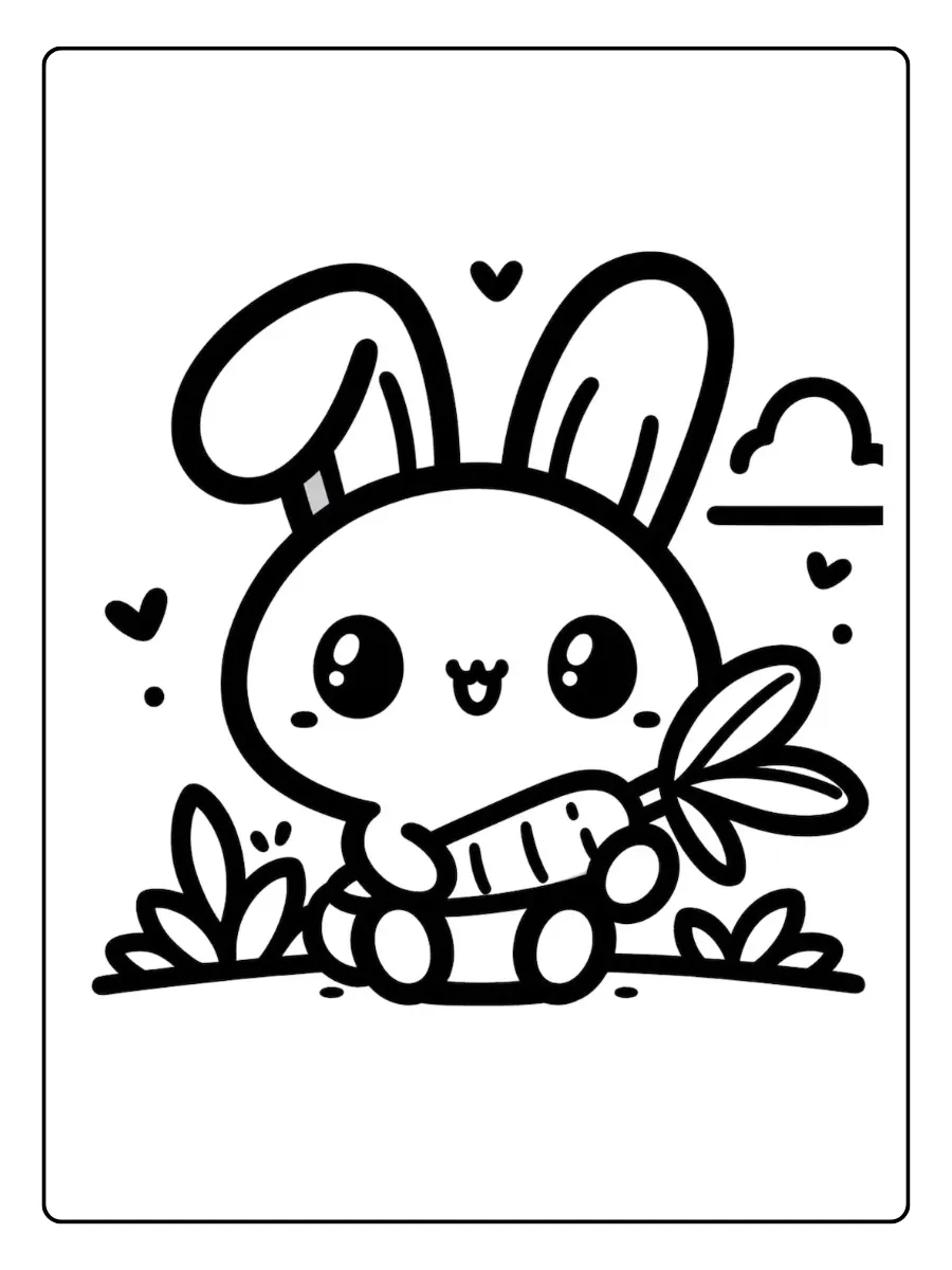 Disegni da colorare animali in stile kawaii