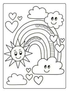 Disegni da colorare arcobaleno grandi