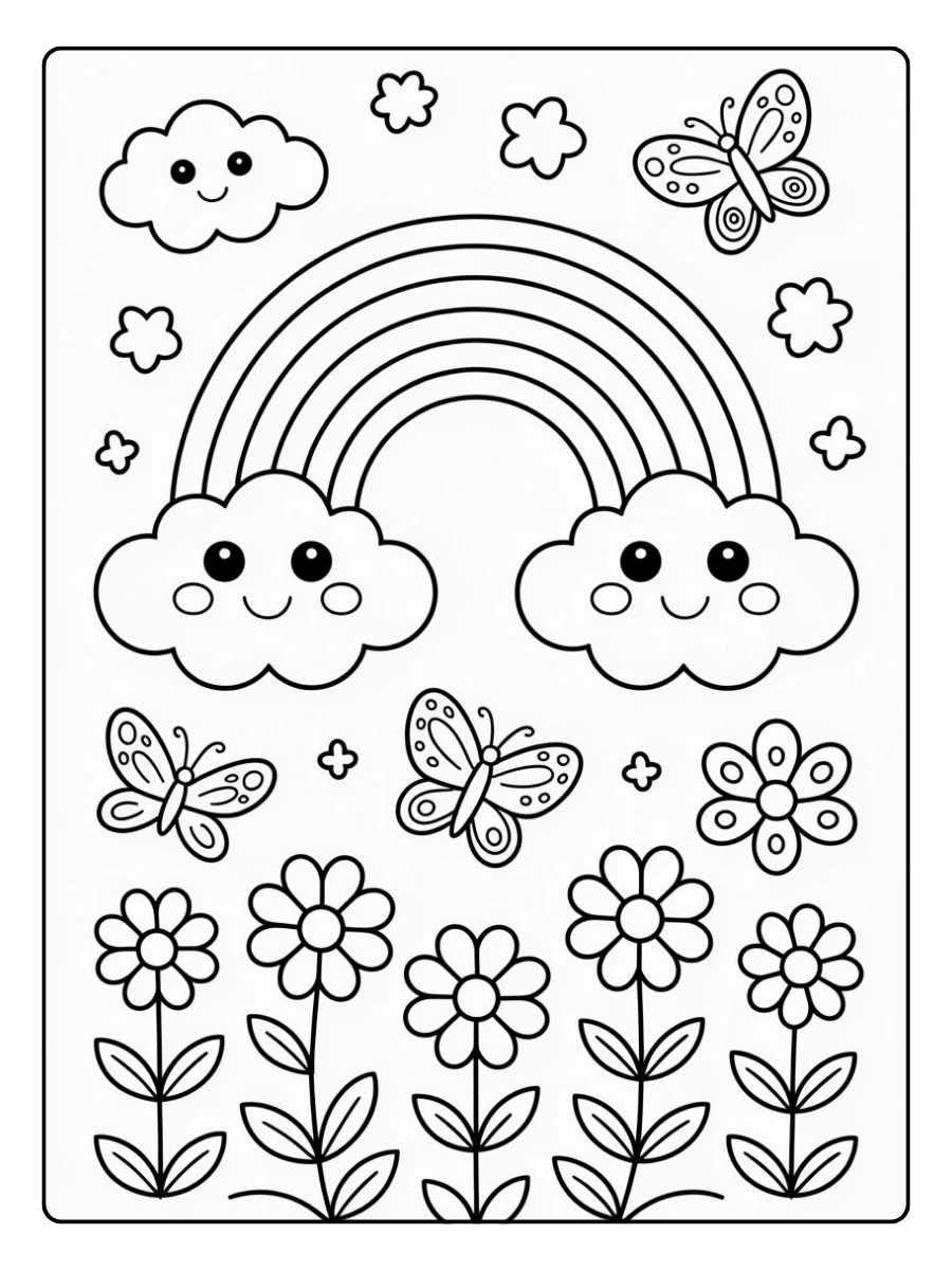 Disegni da colorare arcobaleno scuola materna