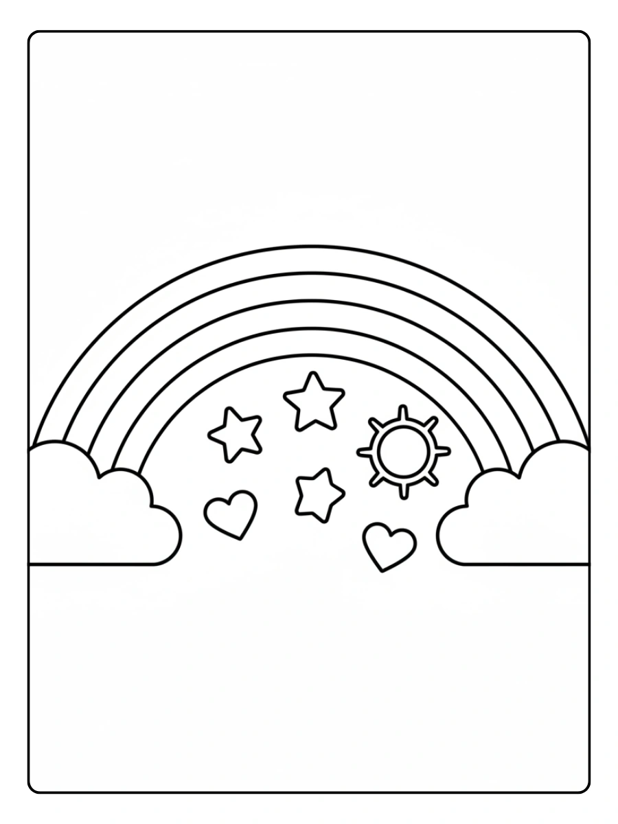 Disegni da colorare arcobaleno