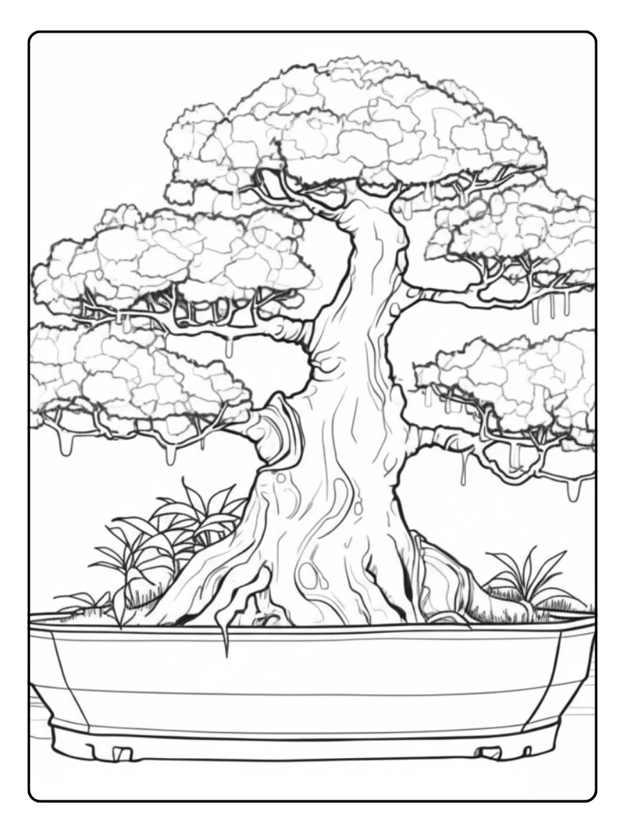Disegni da colorare bonsai