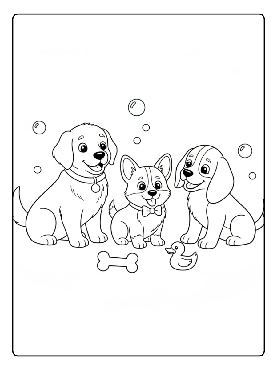 Disegni da colorare cani gratis da stampare per bambini