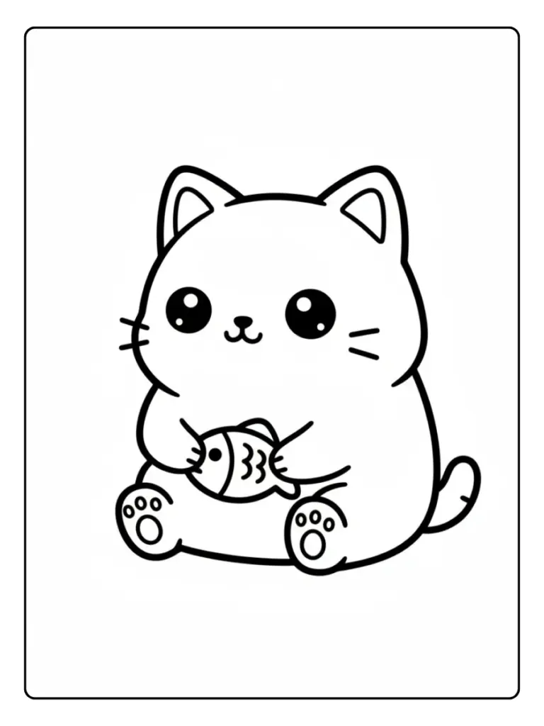 Disegni da colorare carine – animali kawaii