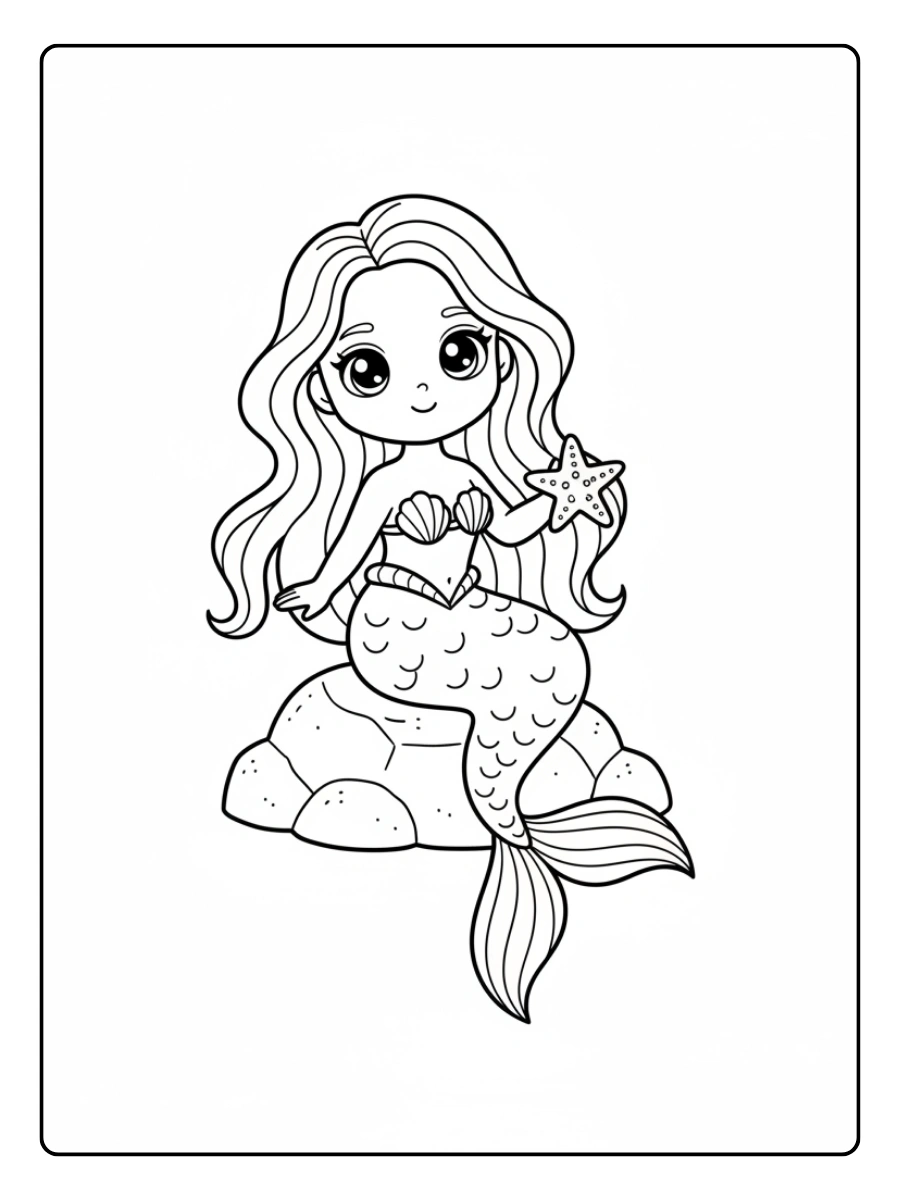 Disegni da colorare carine – sirene