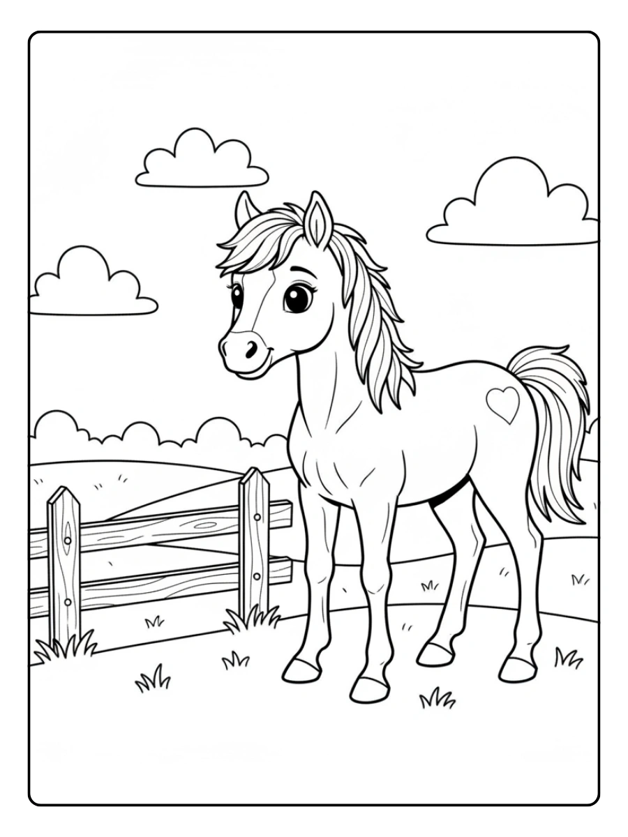 Disegni da colorare cavalli da stampare gratis