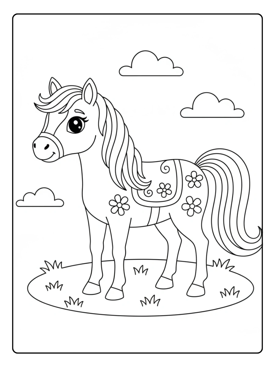 Disegni da colorare cavalli per adulti