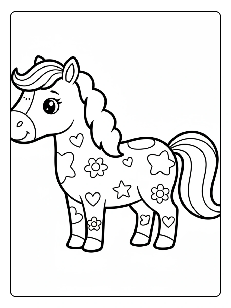 Disegni da colorare cavalli per bambini gratis