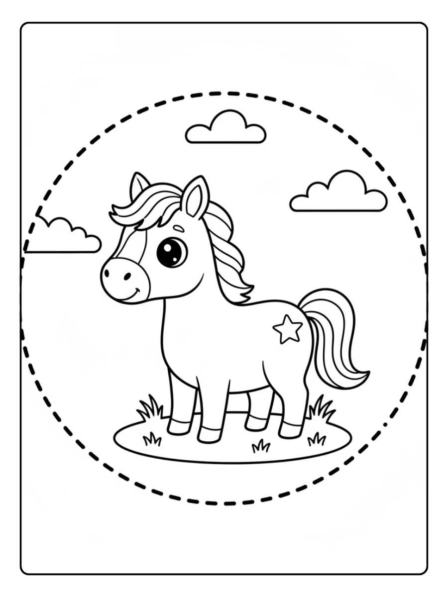 Disegni da colorare cavalli per scuola materna