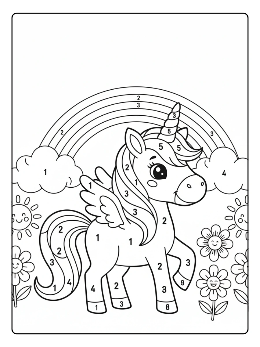 Disegni da colorare con i numeri