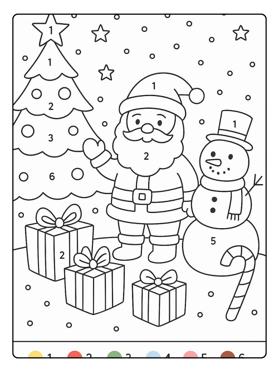 Disegni da colorare con i numeri divertenti