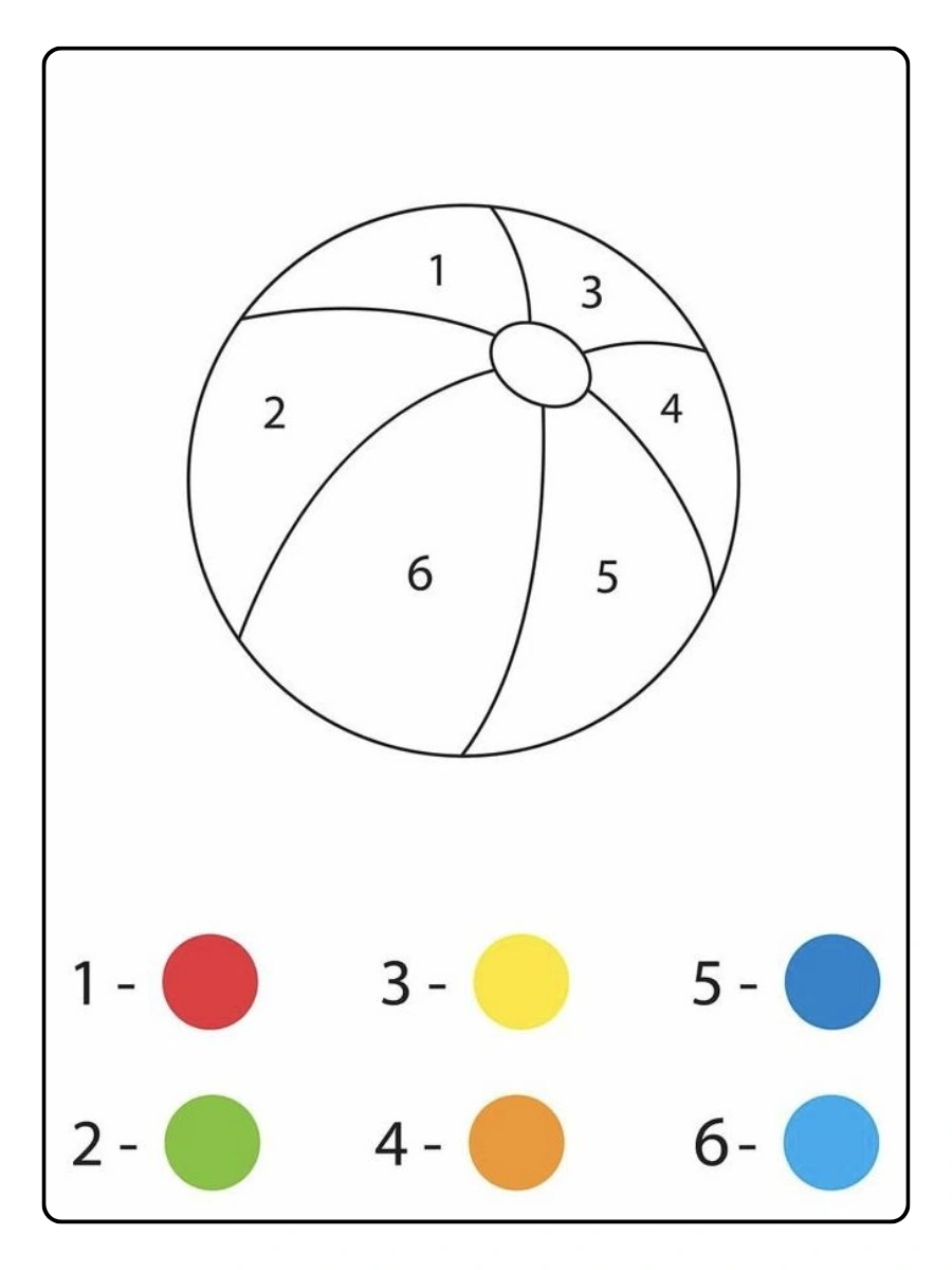 Disegni da colorare con i numeri per bambini piccoli