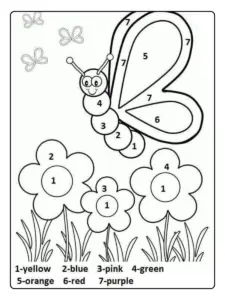 Disegni da colorare con i numeri per la scuola