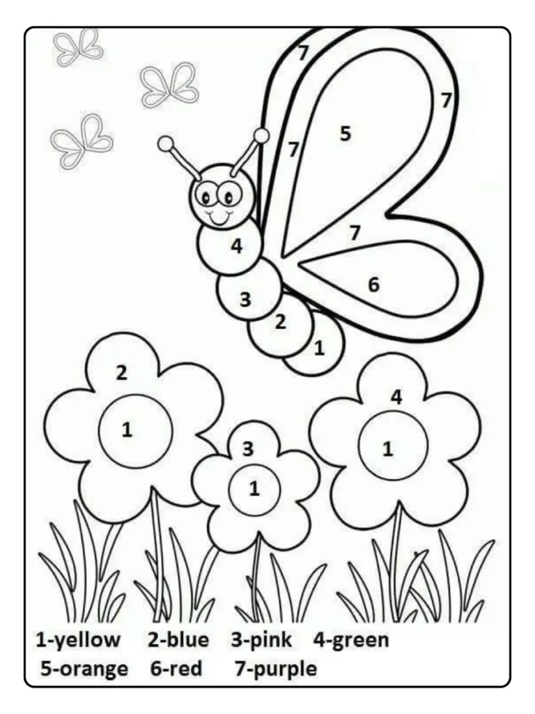 Disegni da colorare con i numeri per la scuola