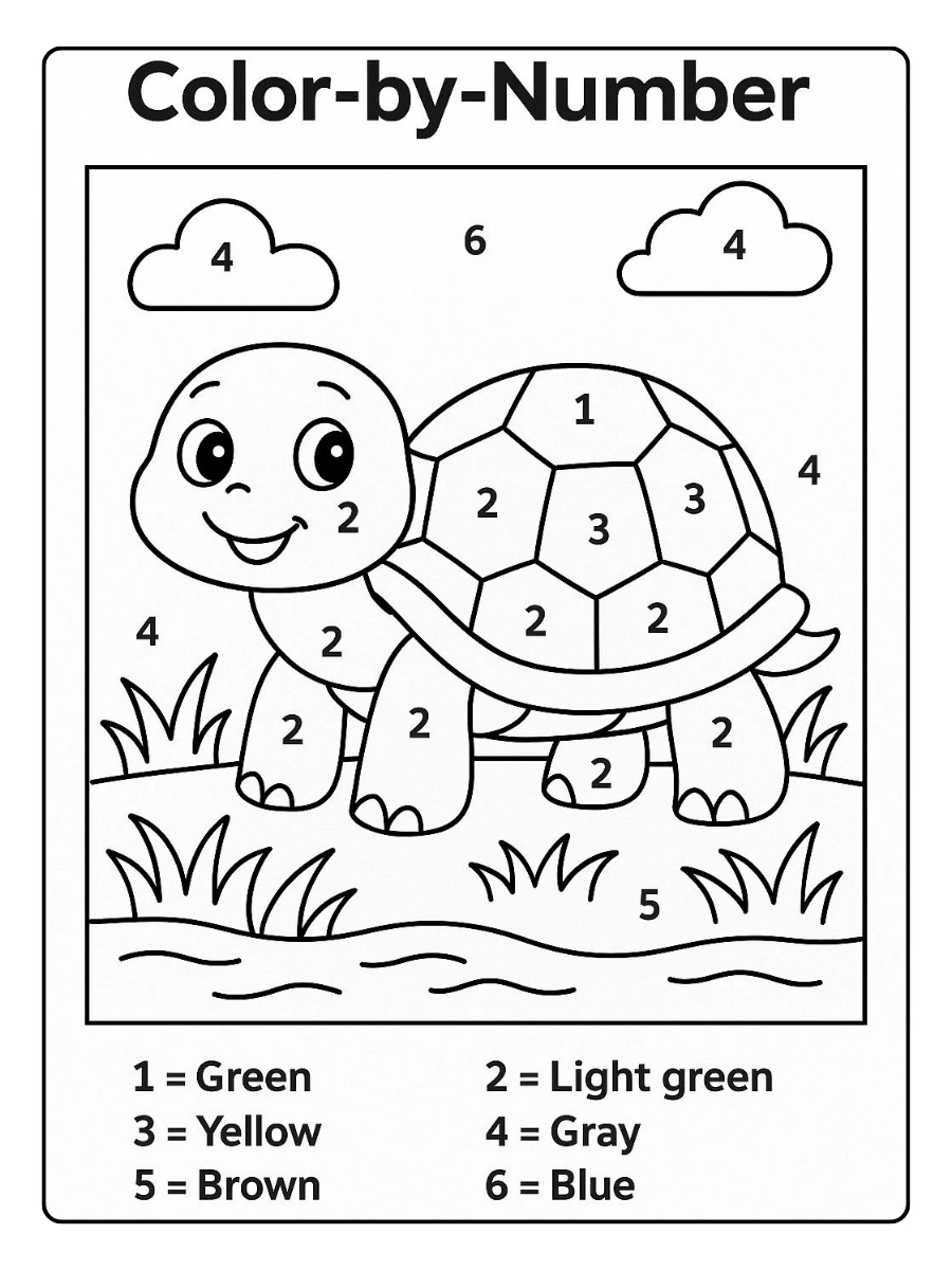 Disegni da colorare con i numeri stampabili